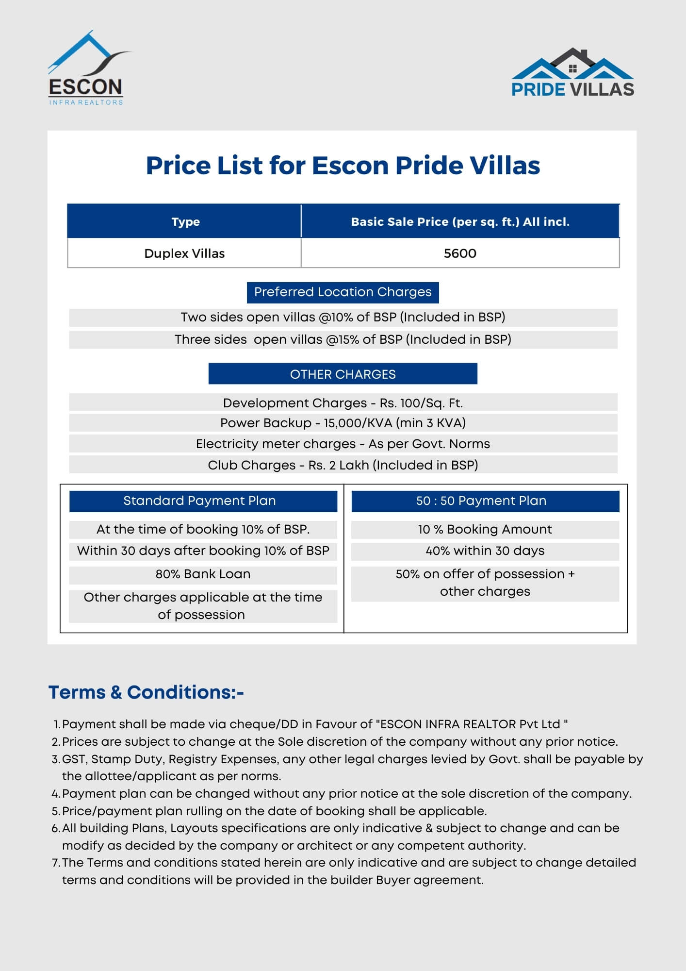 Escon Pride Villas